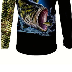 Camiseta de Pesca de Manga Larga para Hombre, Camiseta de Pesca de Alto Rendimiento, Diseño Más Reciente, Logotipo Personalizado, Camiseta de Pesca al por Mayor, Ropa de Manga Larga - Product Image 5