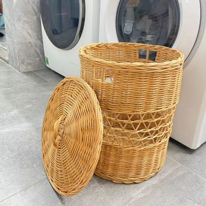 New design <b>rattan</b> <b>basket</b> Stylish Water Hyacinth Seagrass <b>Rattan</b> <b>LAUNDRY</b> STORAGE <b>BASKET</b> Wholesale Flexible <b>Rattan</b> Tray - Product Image 1