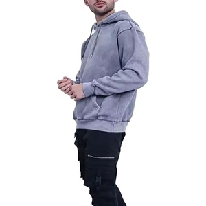 กางเกงมีฮู้ดสำหรับผู้ชายชุดกีฬาน้ำมันแร่กรดแบบวินเทจสำหรับใส่ในยิมกางเกงซักได้สีหินแบบโอเวอร์ไซส์ตามสั่ง - Product Image 4