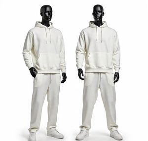 Baggy Style Custom Logo Printed Unisex Sweatsuit Autumn Tracksuit Hoodie Sweatpants <b>Set</b> 100% Cotton 380gsm Eco-Friendly - Product Image 2
