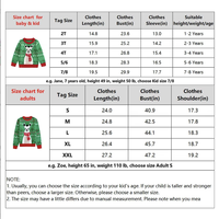Pull de Noël en tricot assorti pour la famille FNJIA, motif renne mignon, col rond, longueur longue, pull de Noël moche