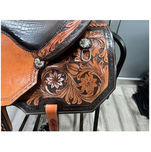 Selle de cheval en cuir Western-Fabriqué en Inde Arbre en plastique de haute qualité Couleur et taille personnalisées Prix bas - Product Image 4