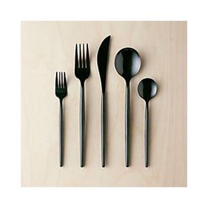 Couverts à poignée brillante royale en acier inoxydable, couverts de restaurant occidentaux noirs pour mariage et fête - Product Image 2