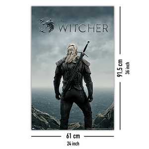 Affiche de la série télévisée The Witcher, sur toile, avec cadre noir, style moderne - Product Image 4