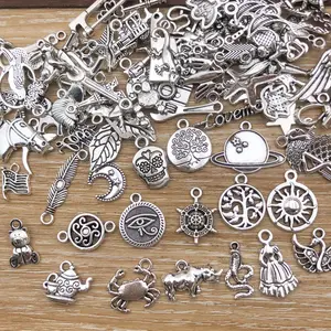 Toptan tibet gümüş Metal takılar kolye DIY kolye takı yapımı için