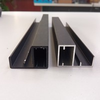 Profilé de cadre de porte d'armoire en aluminium noir personnalisable au prix de gros fabriqué à Song Hong Aluminium Vietnam