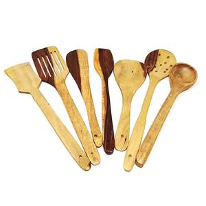 Ensemble de 2 serveurs à salade en bois d'acacia, ensemble de cuillères à salade en bois et résine, produit très vendu, fabriqué en Inde - Product Image 6