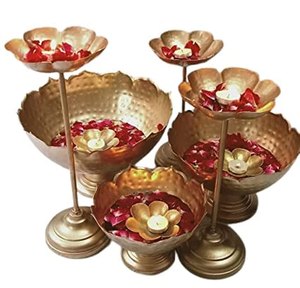 Cuenco Urli de latón colgante para cocinar y servir plato con olla decorativa pulida brillante para servir - Product Image 5