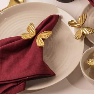 Décoration d'événement, équipement de table à dîner, porte-serviettes en forme de cœur, anneau de serviette doré, accessoires de vaisselle de mariage, centre de table - Product Image 3
