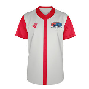 Maillot de baseball personnalisé à boutons, tissu doux, uniforme d'équipe et d'entraînement - Product Image 1