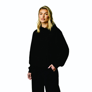 100% Cotton Breathable Anti-Pilling Women Zipper-Up Turtleneck Short Hoodie-Top Trending - Product Image 1