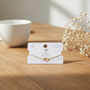 Bracelet à breloques Z Plus Era Tauro, en acier inoxydable doré, minimaliste, unisexe, à porter au quotidien, 12 pièces - Product Image 3