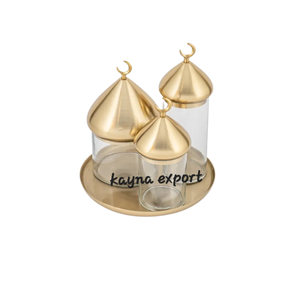 Juego de botes de tapa de mariposa hechos a mano de diseñador de calidad superior estilo martillado vidrio y tapa almacenamiento de alimentos tarro de galletas - Product Image 5