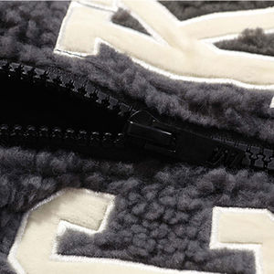 OEM Custom <b>Men's</b> Stand Collar Polar Fleece cotton blended <b>Hoodie</b> Embroidery Warm <b>Sherpa</b> Zip up Pullover Fleece Jacket Sweatshirt - Product Image 6