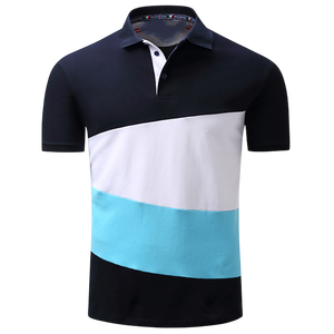 Camisa de Golf Casual para Hombre, Corte Ajustado, Manga Corta, Tela de Lona, Spandex/Algodón, Logotipo Frontal Personalizado, Ropa Deportiva de Verano - Product Image 2
