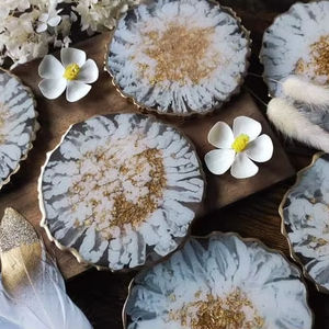 Posavasos de Resina de Lujo con Estilo Bohemio de Alta Calidad, Embalaje Ecológico Personalizado para Presentación de Café y Té - Product Image 1