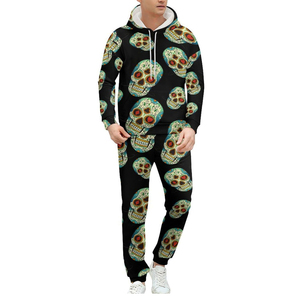 Élégant Street Ensemble de Survêtement 2 Pièces Survêtement Imprimé Personnalisé Coton Polaire Vente en Gros Hommes Survêtement - Product Image 3