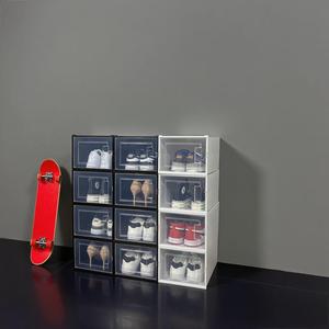 ソリッドカラープラスチック靴ボックスモジュラー積み重ね可能収納システムスニーカー & ブーツフリーコンビネーションキャビネットデザイン - Product Image 4