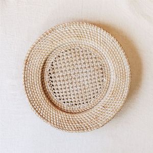 Coussinets chauffants faits à la main support de casserole sous-verres en rotin tissé à la main napperons en bambou tasse Base chargeur assiettes plats au prix de gros - Product Image 2