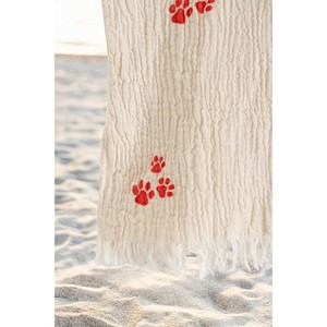 Toalla de Baño Infantil Varol Orgánica 100% Algodón Muselina con Diseño de Huellas de Patas - Product Image 5