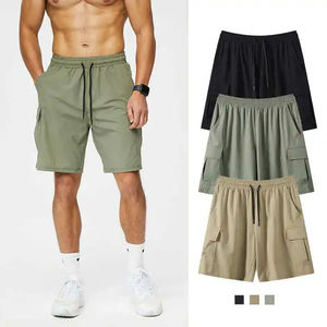 Summer Casual Mens <b>Shorts</b> <b>Slim</b> <b>Fit</b> Lightweight Straight <b>Cargo</b> Pocket - Product Image 1