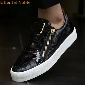 Mocassini da Uomo Chentel in Vera Pelle Nobile, Comodi, Leggeri, con Dettagli Metallici, Scarpe Sportive alla Moda, Traspiranti per Camminare - Product Image 5