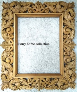 Cadre de miroir en bois fabriqué à la main avec bois récupéré et fini rustique pour la décoration murale d'entrée de ferme de campagne - Product Image 3