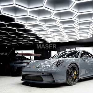 Lámpara de nido de abeja para detalles de automóviles, luces de garaje hexagonales, tienda de trabajo, las mejores luces LED para garaje - Product Image 4