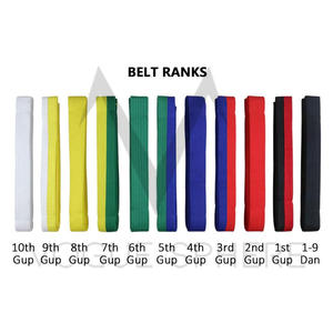 Personalizable 4 \ "Fitness algodón Karate cinturón con soporte trasero disponible en diferentes tamaños colores equipo de artes marciales - Product Image 5