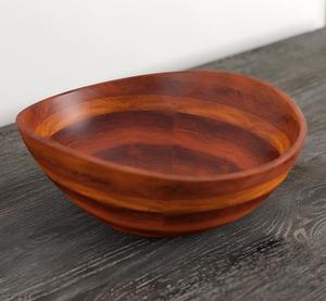 Tazón de Madera Clásico Ecológico Hecho a Mano para Servir, Tazón Redondo de Madera Natural para Frutas y Ensaladas para el Hogar - Product Image 6
