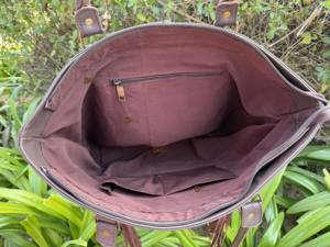 New Designer <b>Women</b> Cowhide Fur Fringe Tote <b>Bag</b> Stylish Lather Purse Hair on Hide Carving Hand Tooled <b>Bags</b> for Multi Use - Product Image 6