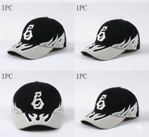 Gorra Deportiva de 6 Paneles para Hombre, Bordado de Llama, Logotipo 3D en Relieve, Estilo Hip Hop, Ajustable, para Exteriores, Protección Solar, Ropa Urbana, Ciclismo - Product Image 1