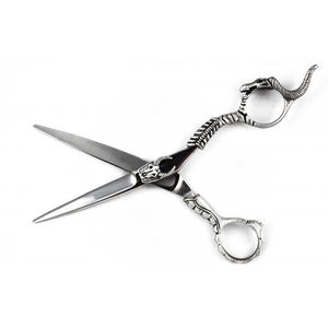 กรรไกรสแตนเลสมังกรแบบมืออาชีพจากเยอรมันด้ามจับมังกรที่วางนิ้วที่ปลายแหลมสีเงินมีสไตล์ - Product Image 6