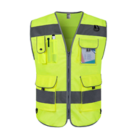 Chaleco de Seguridad para Hombre, de Poliéster, Color Sólido, con Logotipo Personalizado, Marca Bangladesh, Uniformes de Trabajo, Impresión Digital, Precio Económico al por Mayor