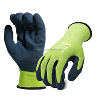 Guantes de Trabajo con Certificación EN388, Guantes de Seguridad con Palma Recubierta de Látex Texturizado, Tejidos en Nailon y Poliéster