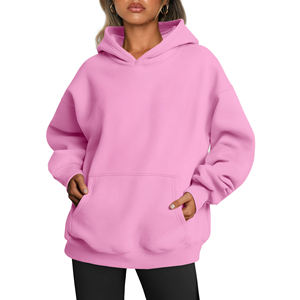Fabricant de sweats à capuche pour femmes Sweats tricotés en relief brodés Drop-Shoulder Loose Fit Respirant Boxy Hoodies pour les femmes - Product Image 2