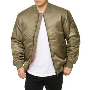 Chaqueta de Bombardero a prueba de viento para hombre con logotipo personalizado Color sólido estilo de calle nuevo diseño de moda con cuello levantado - Product Image 3
