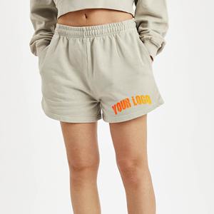 Custom <b>Shorts</b> for <b>women</b> 100% cotton <b>jersey</b> grey color <b>short</b> with cotton string lightweight casual wear <b>women's</b> <b>shorts</b> - Product Image 3