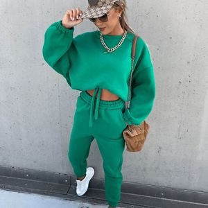 Automne Hiver Femmes Personnalisé Velours Survêtement À Manches Longues Zip Joggers Ensemble Jaune Casual Survêtement-Vente En Gros - Product Image 1