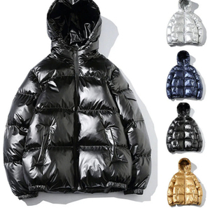 2025 taux de gros noël hommes bulle vestes veste d'hiver Streetwear doudoune pour couleur unie manteau hommes à capuche bouffant - Product Image 3
