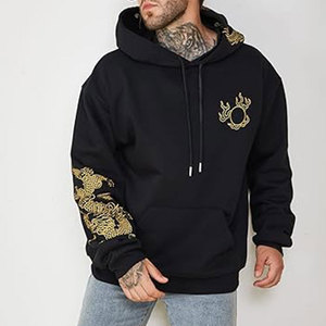 เสื้อฮู้ดดี้ปักลายสำหรับผู้ชายคุณภาพพรีเมียม ผ้าฝ้าย 100% น้ำหนักเบา ไม่ยับ ระบายอากาศได้ดี เป็นมิตรกับสิ่งแวดล้อม - Product Image 5