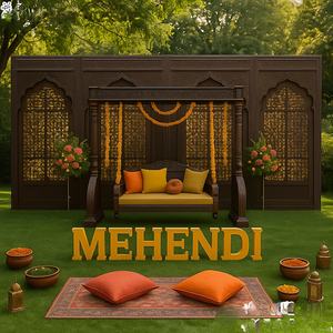 กรอบไม้สไตล์มุสลิมสำหรับเวทีในงานแต่งงานสไตล์อังกฤษ - Product Image 1