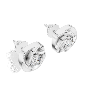 ต่างหูเพชร 1.8 กะรัต เพชร CVD คุณภาพ VVS-VS-EF ในทอง 18KT, 14KT, 10KT และเงิน 925  มอยส์ซาไนต์ สีโรสโกลด์ สีเหลือง สีขาว - Product Image 4