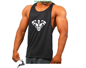 Camiseta sin mangas atlética flexible personalizada con servicio OEM con tejido de poliéster que absorbe la humedad, perfecta para entrenamientos de gimnasio, venta de fábrica - Product Image 1