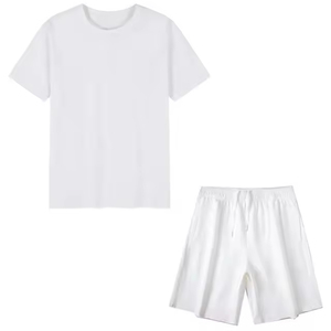 ชุดลำลองฤดูร้อนผู้ชายแบบ OEM สั่งทำพิเศษ เสื้อยืดแขนสั้น กางเกงขาสั้น 2 ชิ้น ระบายอากาศได้ดี พิมพ์ลาย ไซส์ใหญ่ ผ้าฝ้าย 100% แห้งเร็ว คุณภาพสูง - Product Image 2