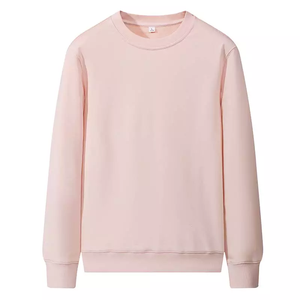 Sudadera de color blanco de alta calidad para hombre, cuello redondo hecho en fábrica y mangas largas, teñido liso para uso en invierno - Product Image 2