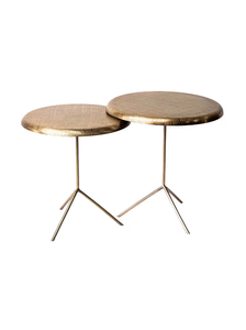 Top Selling Gold Handmade Patterned <b>Round</b> Top Metal Side <b>Table</b> for Decoration At Best Price - Product Image 5