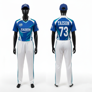 Uniforme de cricket pour femmes en polyester respirant de qualité supérieure 170 GSM, bleu et jaune, design à panneaux géométriques, logo personnalisé par sublimation - Product Image 4