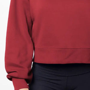 Sweat-shirts à capuche pour femmes de haute qualité, lavage à l'acide, logo personnalisé, couleur unie, hiver, 100% coton, respirant, sweat-shirts pour femmes - Product Image 2