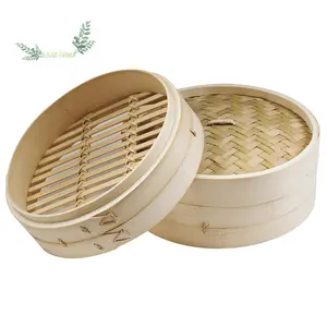 Hot Seller 2023!! Sustainable Bamboo Steamer Big Size/ Bamboo Steamer Basket/ Bamboo Steamer Set 10 inch Made In Vietnam